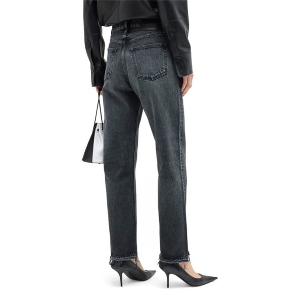 Moussy Vintage Detroit Wide Straight Leg Black Jeans NWT Size 27 - Picture 6 of 15